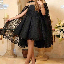 Load image into Gallery viewer, 2020 Designer Custom made Lace Black Short Plus size Saudi Arabia Prom Dress Short Evening Party Gown