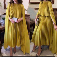 Load image into Gallery viewer, New Arrival Satin Dubai Arabic evening dress 2020 Robe de soiree Gold celebrity dresses Plus size evening gowns for women