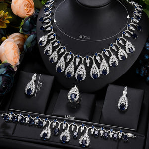 GODKI DUBAI 2pcs Bridal Zirconia Necklace earring Sets For Women Wedding Party Jewelry Sets CZ Crystal Wedding Jewelry Sets 2021