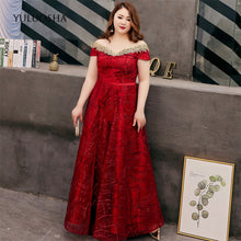 Load image into Gallery viewer, YULUOSHA Elegant Wedding Dress Mother Lace Taffeta Ankle-Length Mother of The Bride Dress Mom Weyding Party Vestidos Madre Novia