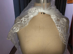 Bridal Veils New Classic Lace One-layer Appliqued Wedding Veil Elegant Wedding Accessories