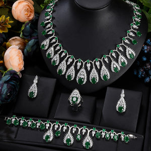 GODKI DUBAI 2pcs Bridal Zirconia Necklace earring Sets For Women Wedding Party Jewelry Sets CZ Crystal Wedding Jewelry Sets 2021