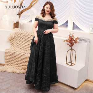 YULUOSHA Elegant Wedding Dress Mother Lace Taffeta Ankle-Length Mother of The Bride Dress Mom Weyding Party Vestidos Madre Novia