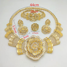 Load image into Gallery viewer, Kingdom Ma Fashion African Constume Beads Jewelry Set Nigeria Women Necklace Earrings Jewelry Sets Dubai Gold Color Jewelry Set