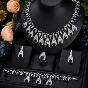 GODKI DUBAI 2pcs Bridal Zirconia Necklace earring Sets For Women Wedding Party Jewelry Sets CZ Crystal Wedding Jewelry Sets 2021