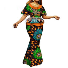 Load image into Gallery viewer, Fashion African Skirts Set Women Elegant Applique Tops and Long Skirts African Print Women African Suit 2 Piece Set WY6402