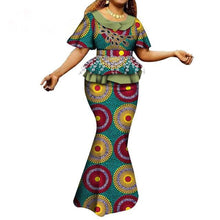 Load image into Gallery viewer, Fashion African Skirts Set Women Elegant Applique Tops and Long Skirts African Print Women African Suit 2 Piece Set WY6402