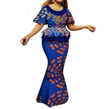 Load image into Gallery viewer, Fashion African Skirts Set Women Elegant Applique Tops and Long Skirts African Print Women African Suit 2 Piece Set WY6402