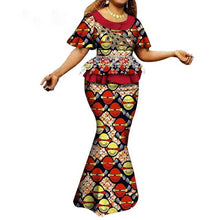 Load image into Gallery viewer, Fashion African Skirts Set Women Elegant Applique Tops and Long Skirts African Print Women African Suit 2 Piece Set WY6402