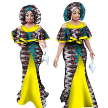 Load image into Gallery viewer, African Maxi Dress for Women Sleeveless Print Mermaid Dresses