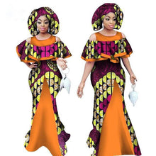 Load image into Gallery viewer, African Maxi Dress for Women Sleeveless Print Mermaid Dresses