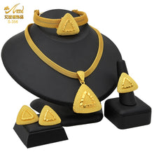 Load image into Gallery viewer, Indian Jewellery Luxury Necklace African Jewelry Set Dubai Gold Color Arabic Wedding Bridal Collection Sets Earring For Women