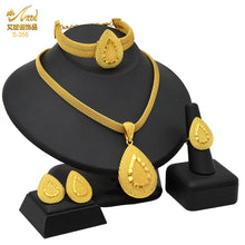 Load image into Gallery viewer, Indian Jewellery Luxury Necklace African Jewelry Set Dubai Gold Color Arabic Wedding Bridal Collection Sets Earring For Women