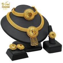 Load image into Gallery viewer, Indian Jewellery Luxury Necklace African Jewelry Set Dubai Gold Color Arabic Wedding Bridal Collection Sets Earring For Women