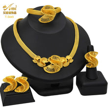 Load image into Gallery viewer, Indian Jewellery Luxury Necklace African Jewelry Set Dubai Gold Color Arabic Wedding Bridal Collection Sets Earring For Women