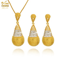 Load image into Gallery viewer, Fashion Jewelry Sets Dubai Plated Bridal Wedding Dangle Earring Necklace For Women African Party Gifts France Designer Jewellery