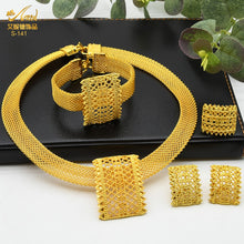 Load image into Gallery viewer, Indian Jewellery Luxury Necklace African Jewelry Set Dubai Gold Color Arabic Wedding Bridal Collection Sets Earring For Women