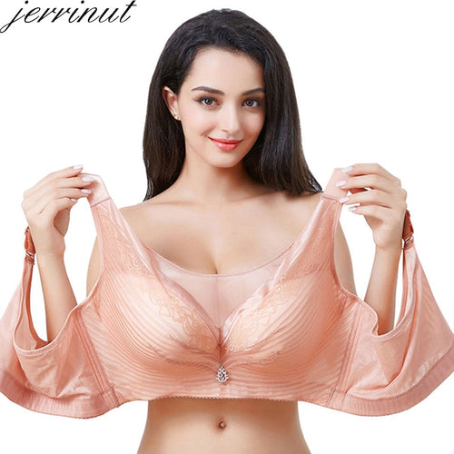 Plus Size Bras For Women 110 115 120 Sexy Push Up Bralette Large Size CDE Cup Wireless Brassiere BH Lingerie Bra