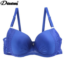 Load image into Gallery viewer, New Large Size Full Cup Push Up Bra Fashion Print Lace Diamond Decorative Sexy Bralette Comfortable Women