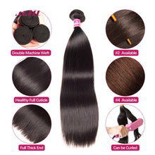 Load image into Gallery viewer, Brazilian Hair Weave Bundles With Closure Human Hair