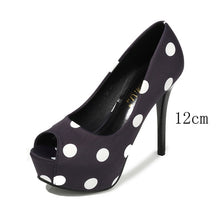 Load image into Gallery viewer, Pumps women shoes platform heels peep toe woman shoes ladies office shoes women Wave point Party Shoes