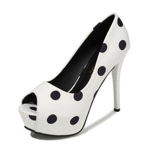 Load image into Gallery viewer, Pumps women shoes platform heels peep toe woman shoes ladies office shoes women Wave point Party Shoes