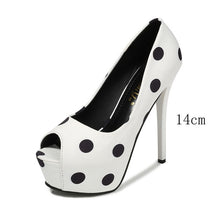 Load image into Gallery viewer, Pumps women shoes platform heels peep toe woman shoes ladies office shoes women Wave point Party Shoes