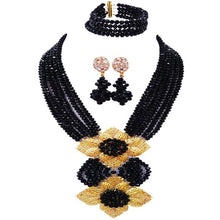 Load image into Gallery viewer, Gorgeous Multi color Plated Nigeria Women Crystal Beads Necklace Sets