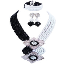 Load image into Gallery viewer, Gorgeous Multi color Plated Nigeria Women Crystal Beads Necklace Sets