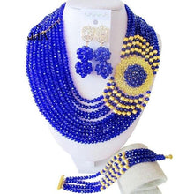 Load image into Gallery viewer, Nigeria Wedding African beads jewelry set white Crystal