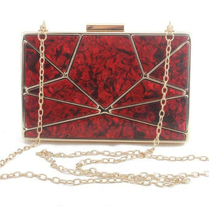 Luxury Brand Design Acrylic Decoration Clutch Evening Bags