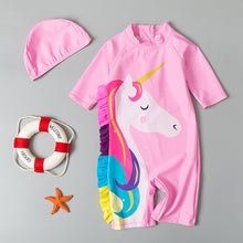 Load image into Gallery viewer, New summer baby boy swimwear+hat 2pcs set