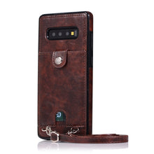 Load image into Gallery viewer, Case Cases Card Leather Phone Cover Wallet Strap Crossbody Long Chain for Note 8 9