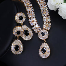 Load image into Gallery viewer, Stunning Dubai Gold Color Cubic Zirconia Heavy Jewellery Set