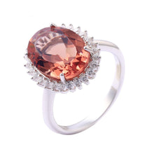 Load image into Gallery viewer, Sterling Silver Ring Women Wedding Engagement Style 7.2 Carats Created Zultanite