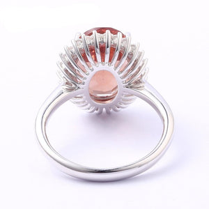 Sterling Silver Ring Women Wedding Engagement Style 7.2 Carats Created Zultanite