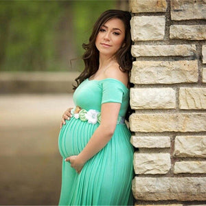 Hot Solid Cotton Pregnant Women Maxi Dresses Maternity Summer Gown Photography Props Photo Shoot