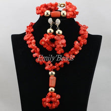 Load image into Gallery viewer, Nigerian Coral Beads Jewelry Set