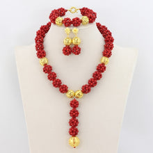 Load image into Gallery viewer, Nigerian Coral Beads Jewelry Set