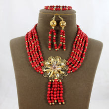 Load image into Gallery viewer, Nigerian Coral Beads Jewelry Set