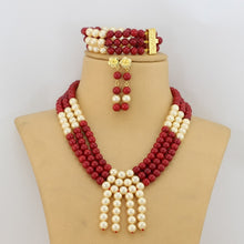 Load image into Gallery viewer, Nigerian Coral Beads Jewelry Set