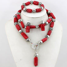 Load image into Gallery viewer, Nigerian Coral Beads Jewelry Set