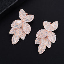 Load image into Gallery viewer, Petals Pierced Drop Earrings For Women Wedding Bridal Jewelry