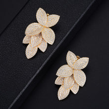 Load image into Gallery viewer, Petals Pierced Drop Earrings For Women Wedding Bridal Jewelry