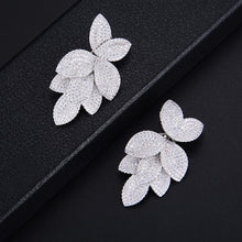 Load image into Gallery viewer, Petals Pierced Drop Earrings For Women Wedding Bridal Jewelry