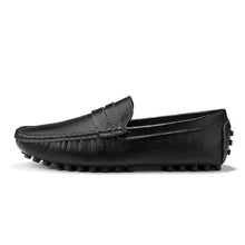 Load image into Gallery viewer, Leather Shoes Men Warm Fur Plush Flats Driving Shoes