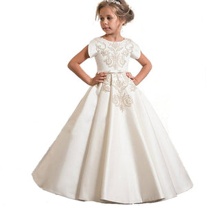 Kids Girls Elegant Wedding Flower Girl Dress