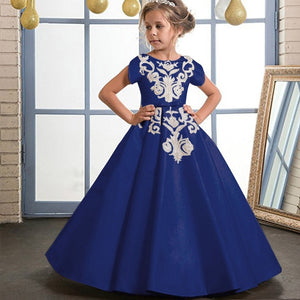 Kids Girls Elegant Wedding Flower Girl Dress