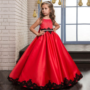 Kids Girls Elegant Wedding Flower Girl Dress