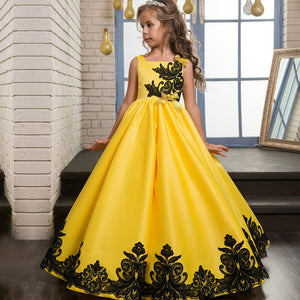 Kids Girls Elegant Wedding Flower Girl Dress